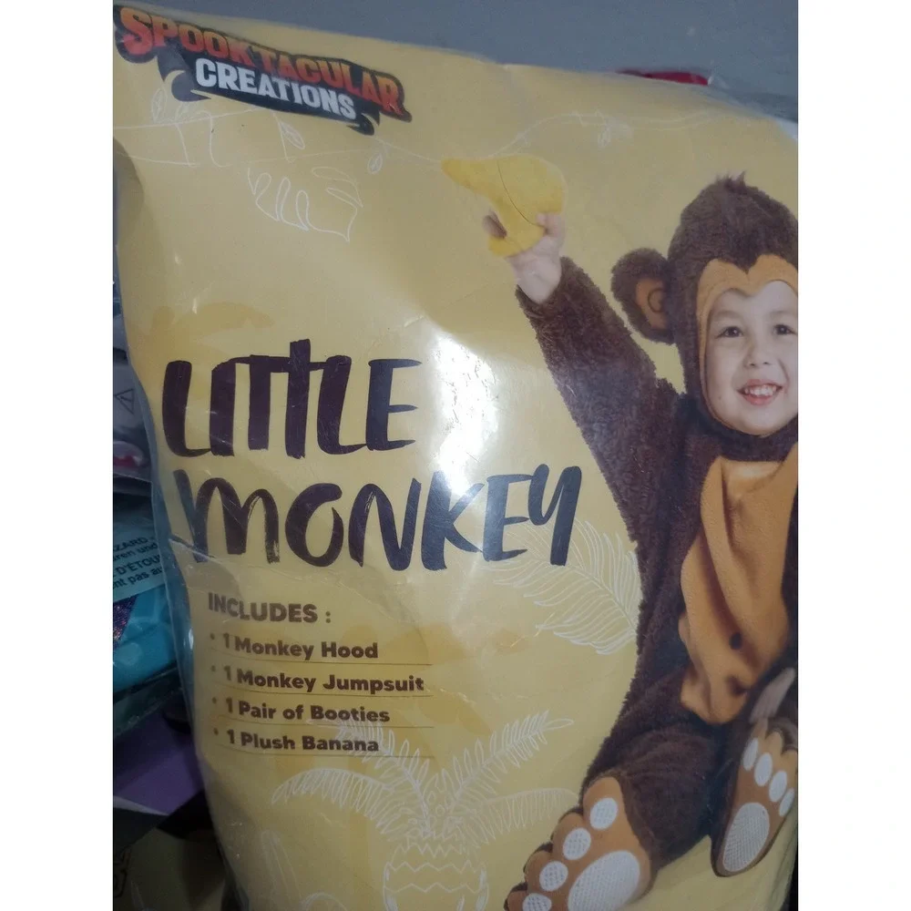 Spooktacular Creations Little Monkey Costume Toddler Size 3T (3–4 Yrs)‎ Plush...